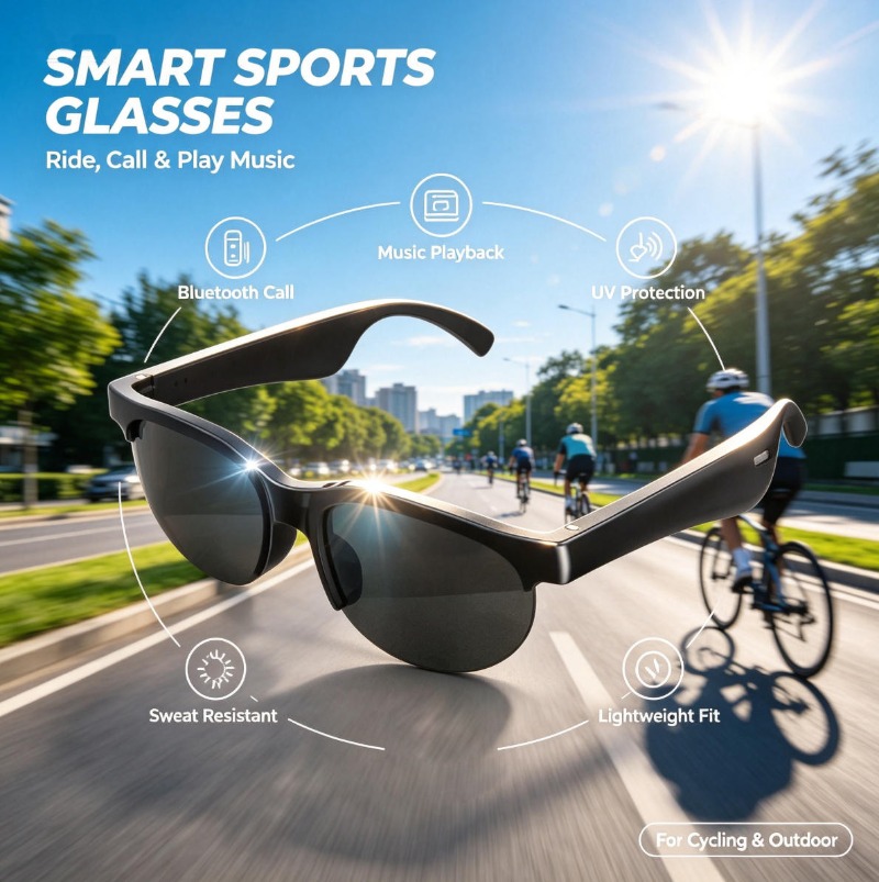 Smart Audio Sunglasses Bluetoo - огляд і ціна Outdoor Sport Glasses